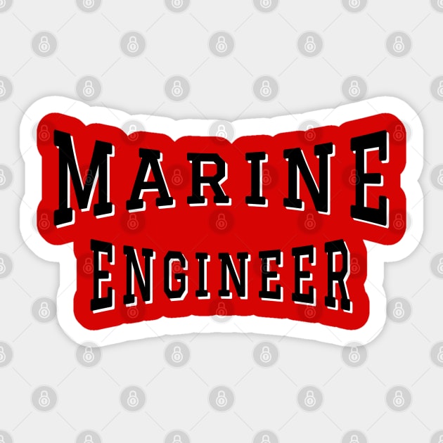 Marine Engineer in Black Color Text Sticker by The Black Panther